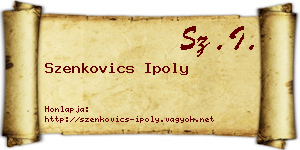 Szenkovics Ipoly névjegykártya